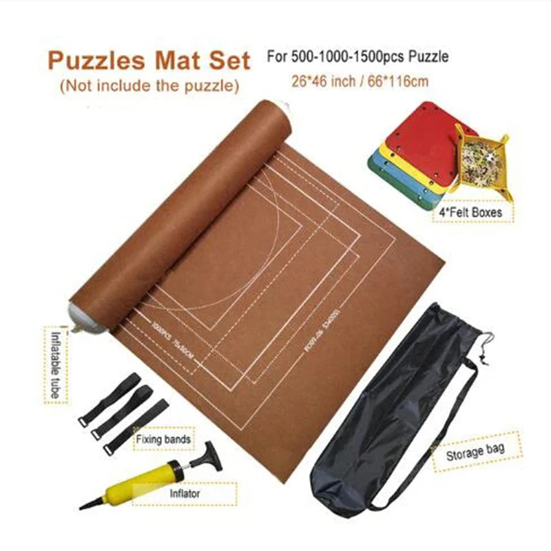 Professional Puzzle Roll Mat,Puzzles with Accessories and Portable Travel Storage Bag.