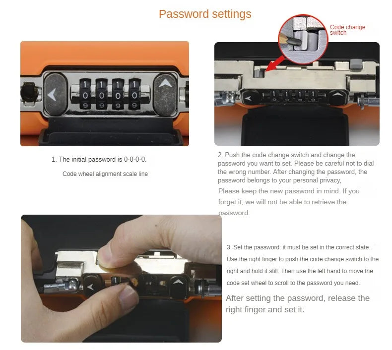 Portable Lock Box with Custom Combination - Small Safe