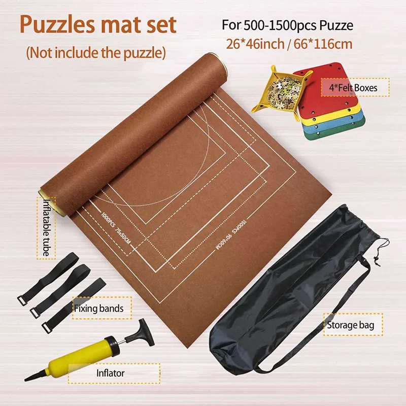 Professional Puzzle Roll Mat,Puzzles with Accessories and Portable Travel Storage Bag.