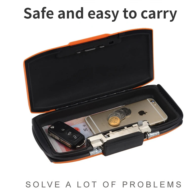 Portable Lock Box with Custom Combination - Small Safe